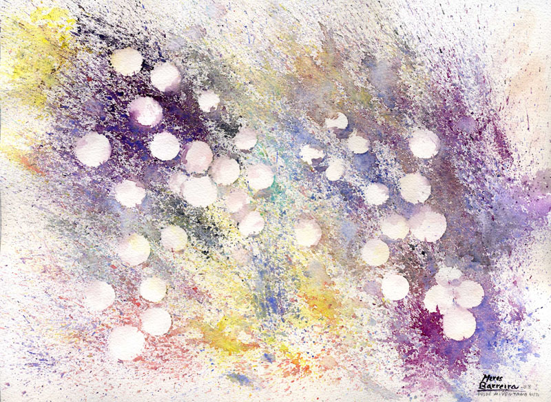 Acuarela "Desde mi ventana" de Meres Barreira.