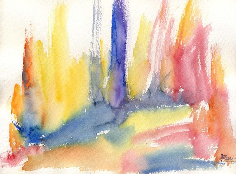 Acuarela "En el canal" de Meres Barreira.