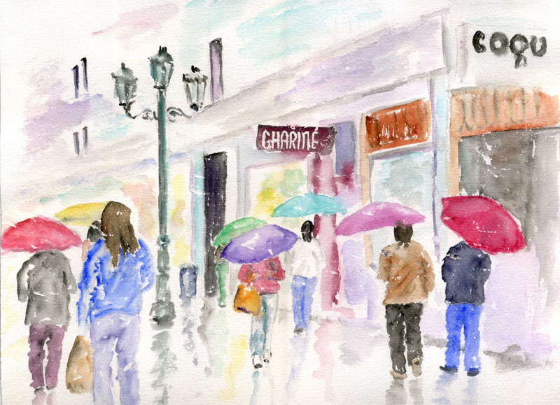 Acuarela "Chariné" de Meres Barreira.