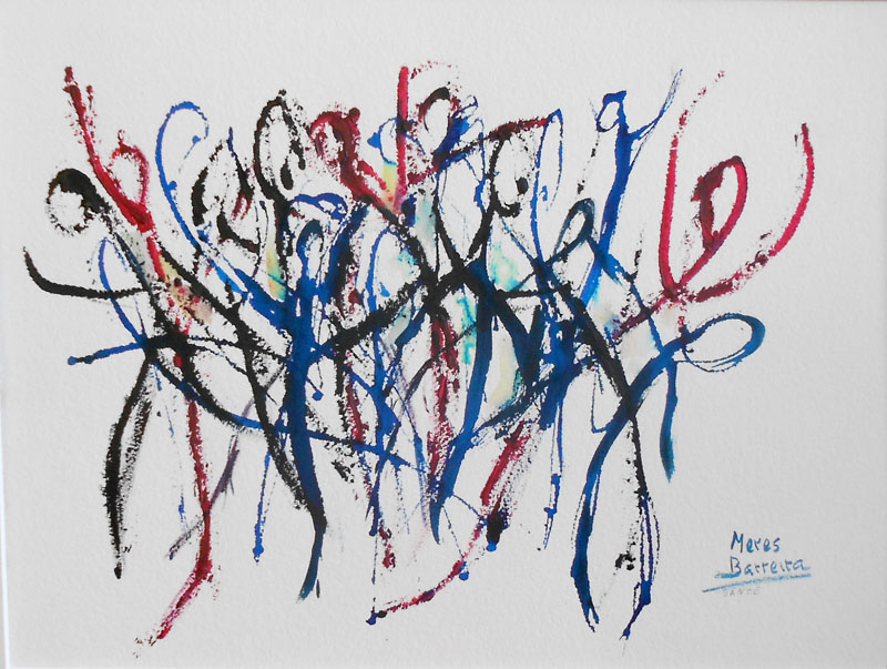 Acuarela "Dance" de Meres Barreira.