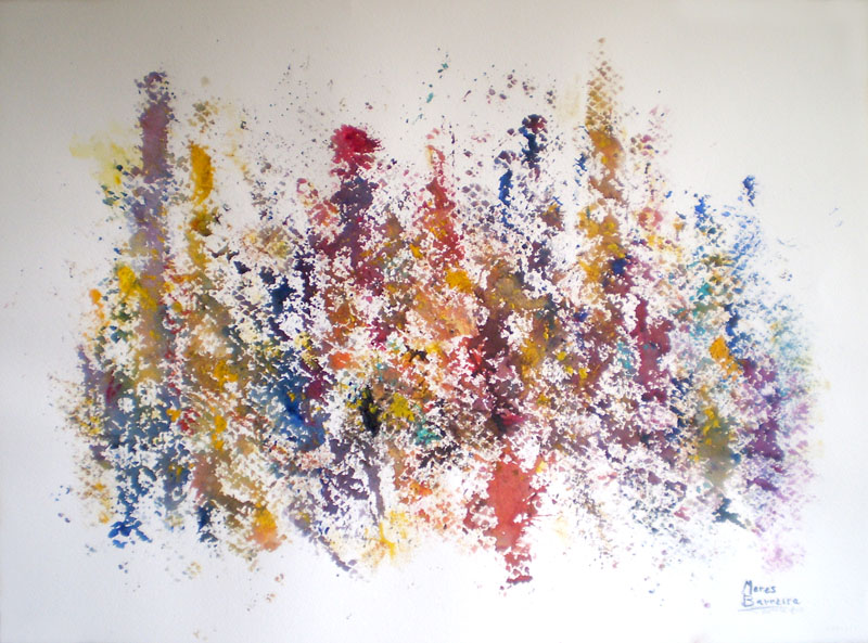 Acuarela "Éxtasis ll" de Meres Barreira.