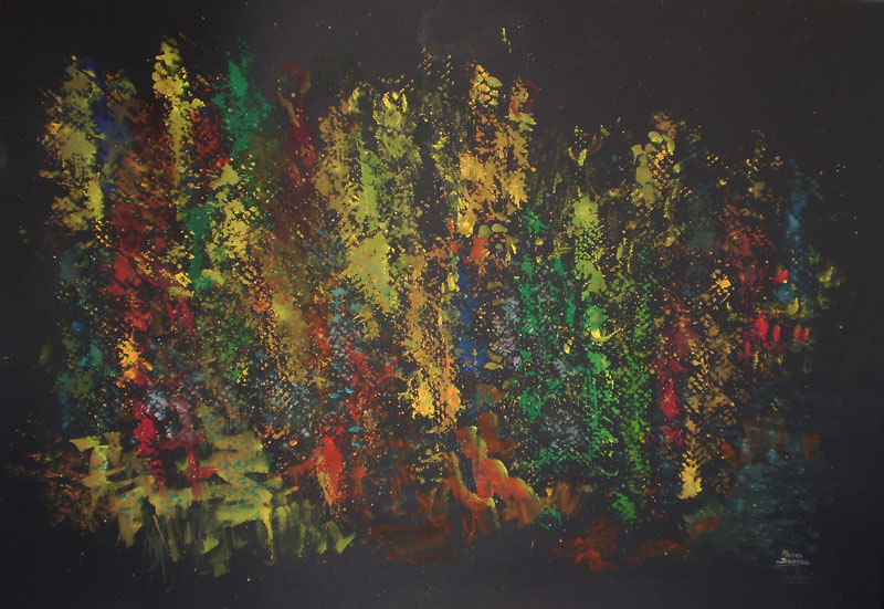 Acuarela "Éxtasis" de Meres Barreira.