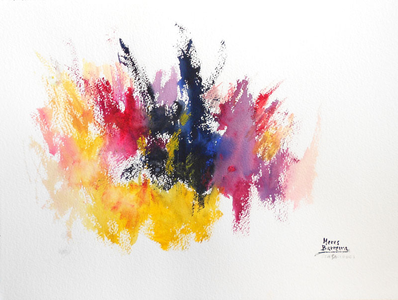 Acuarela "Sensaciones" de Meres Barreira.